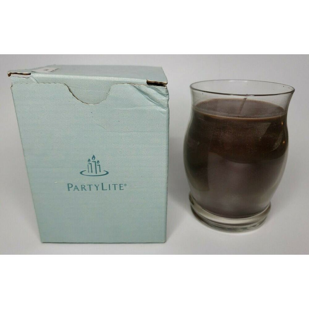 PartyLite Barrel Glass‎ Jar Candle 11oz Roasted Chestnut P5G/G11444